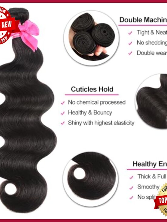 24-28 Inch Brazilian Body Wave Human Hair Extensions 10A Quality main image 4